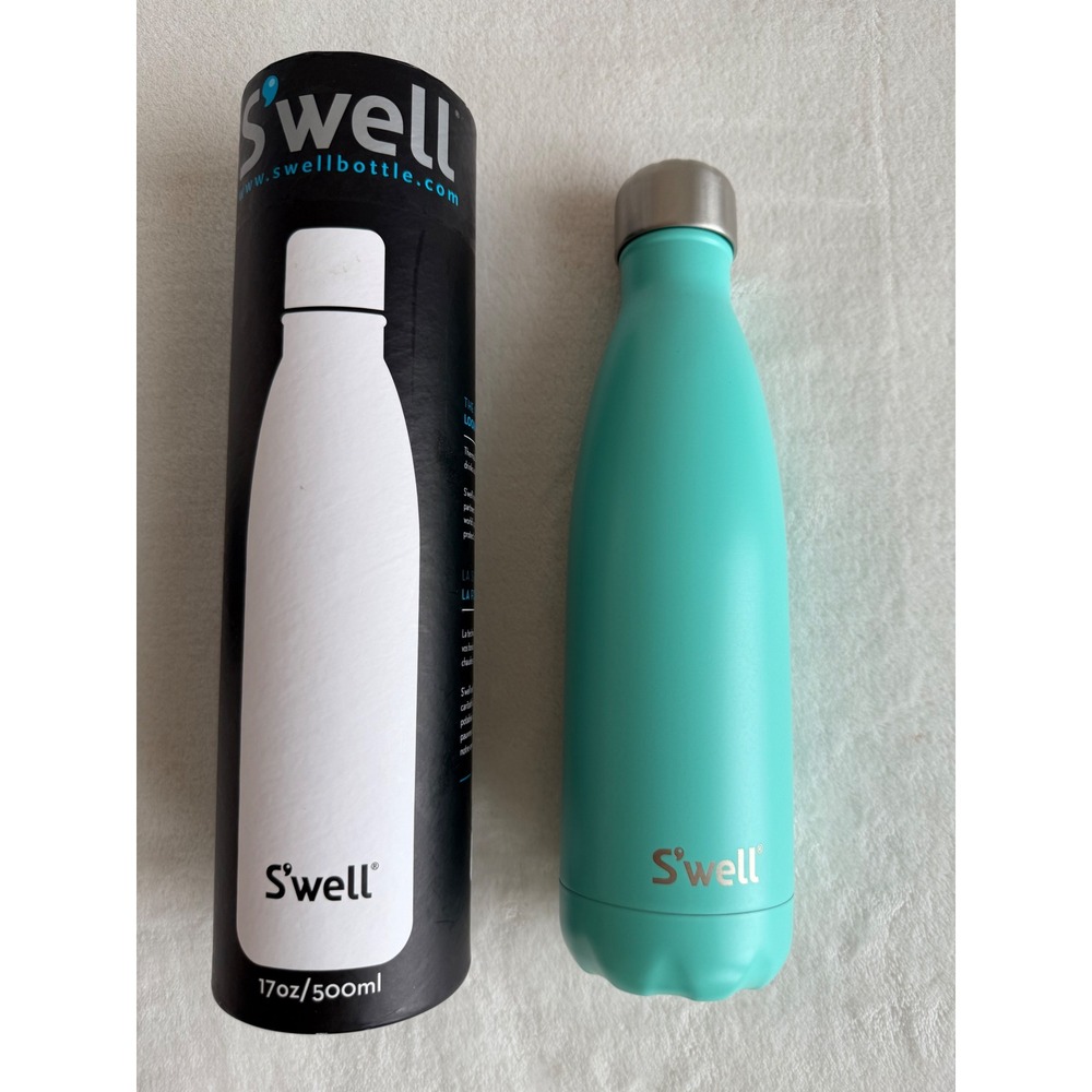 NWT Swell 17oz Stainless Steel Insulated‎ Water Bottle Turquoise Aqua Hot Cold